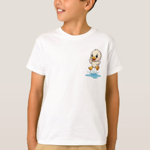 Pfützen hüpfendes Entlein Kinder T-Shirt