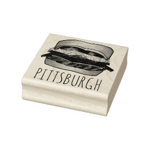 PGH Pittsburgh Pennsylvania Sandwich Feinschmecker Gummistempel