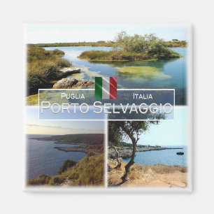 PGL001 PORTO SELVAGGIO, Apulien, Italien, Kühlschr Magnet