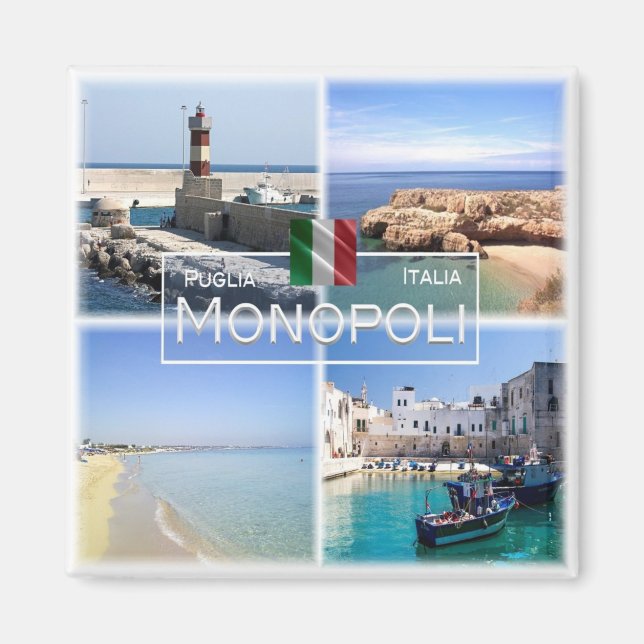 PGL019 MONOPOLI - Apulien - Italien - Kühlschrank Magnet (Vorne)