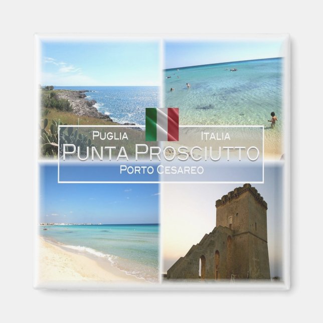 PGL021 PUNTA PROSCIUTTO, Apulien, Kühlschrank Magnet (Vorne)