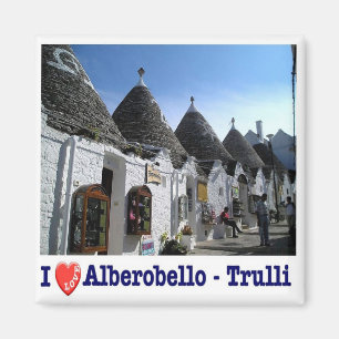 PGL024 ALBEROBELLO, TRULLI, Apulien, Kühlschrank Magnet