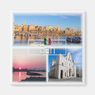 PGL043 BARI, Sonnenuntergang Panorama St. Nikolaus Magnet