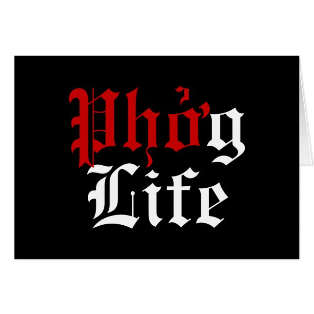 Phở g Life Grußkarte (Vorderseite (Horizontal))