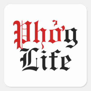 Phở Quadratischer Aufkleber