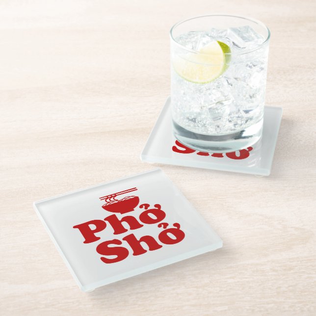 Phở Shở Glasuntersetzer (Schrägansicht)