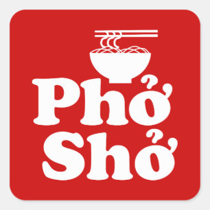 Phở Shở Quadratischer Aufkleber