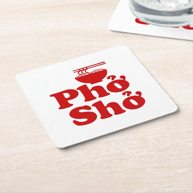 Phở Shở Rechteckiger Pappuntersetzer (angewinkelt)