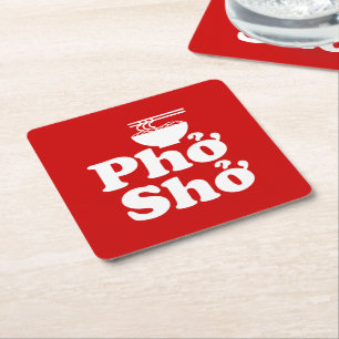 Phở Shở Rechteckiger Pappuntersetzer