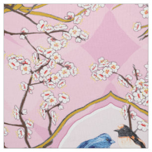 PH&D Bluebird Vignette Toile tissu Iris rose
