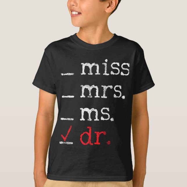 Ph.D. Doktorand Doktortitel Abschluss Geschenk T-Shirt (Vorderseite)