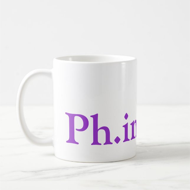 Ph.D. Fertigstellungs-Tasse Kaffeetasse (Links)