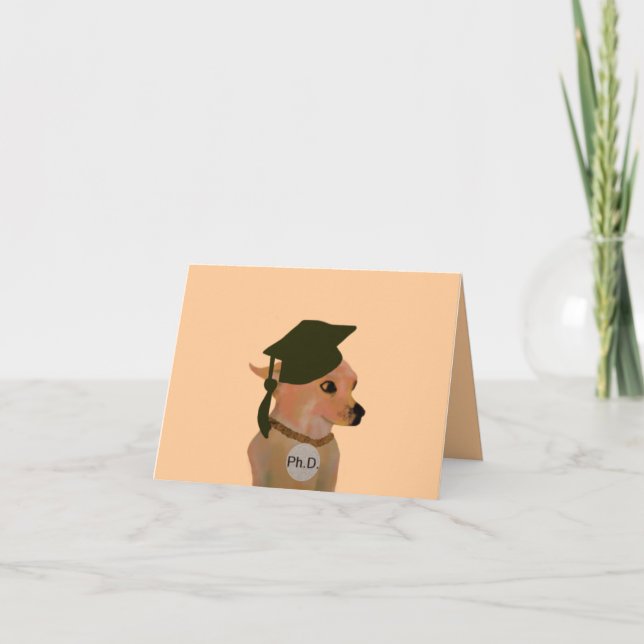 Ph.D. Grad Card Karte (Vorderseite)