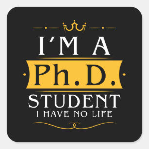 Ph. D. Uni Quadratischer Aufkleber