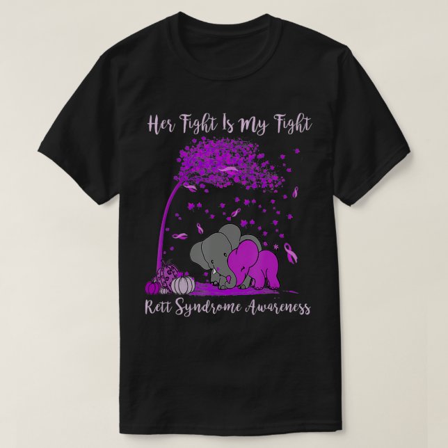 Ph ihr Kampf ist mein Bewusstsein für das Rett-Syn T-Shirt (Design vorne)