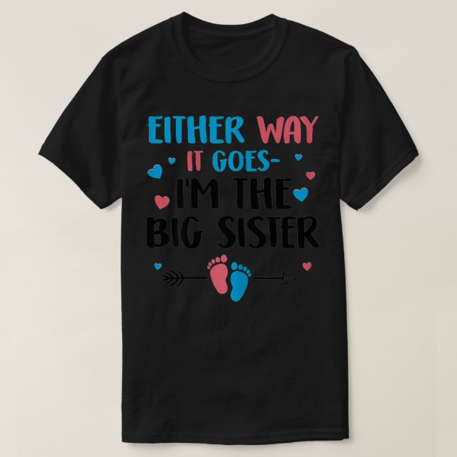 Ph New Big Sister Pregnancy Annoucement Costume Si T-Shirt (Design vorne)