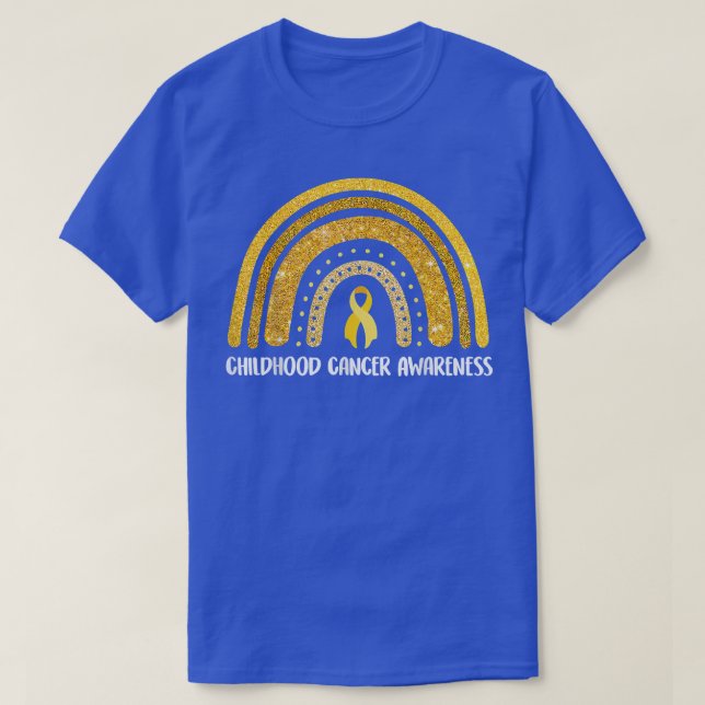 Ph Rainbow Ribbon Kinderkrebs-Bewusstsein Costu T-Shirt (Design vorne)