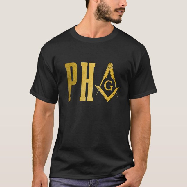 Pha Prince Hall Mason Freemason Masonic Square & C T-Shirt (Vorderseite)