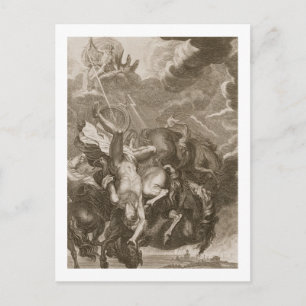 Phaeton Struck Down by Jupiter's Thunderbolt, 1731 Postkarte