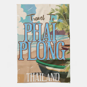 Phai Plong Thailand Vintage-Reiseplakat Kunst. Geschirrtuch