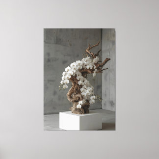 Phalaenopsis White × Driftwood – Ascending Flow Leinwanddruck