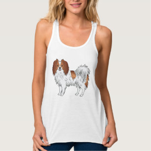 Phalène mit roten Details Süßes Cartoon-Hund-Desig Tank Top