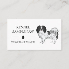 Phalène mit schwarzen Details Hundeklee und Züchte Visitenkarte