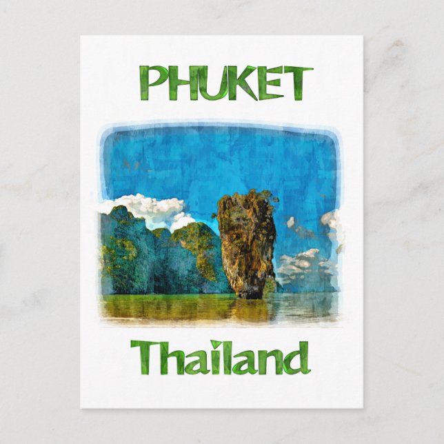 Phang Nga Bay, Phuket, Thailand, Postkarte (Vorderseite)