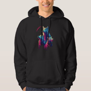 Phänomenale heulende Wölfe Wolfsrudel Retro-Tollhe Hoodie