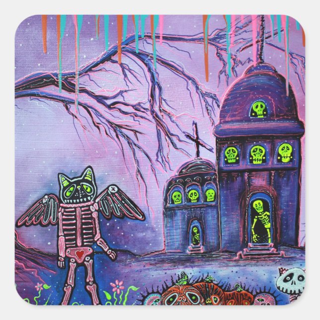 Phantasma Quadratischer Aufkleber (Vorderseite)