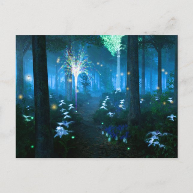Phantasti: Nacht in Fee Land Postcard Postkarte (Vorderseite)