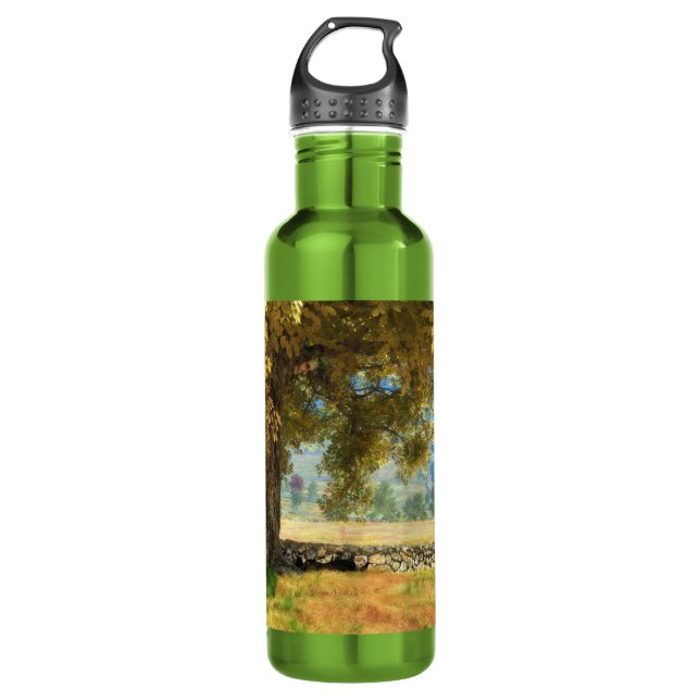 Phantasti: Unter der Buche Bäume Wasserflasche Edelstahlflasche (Vorderseite)