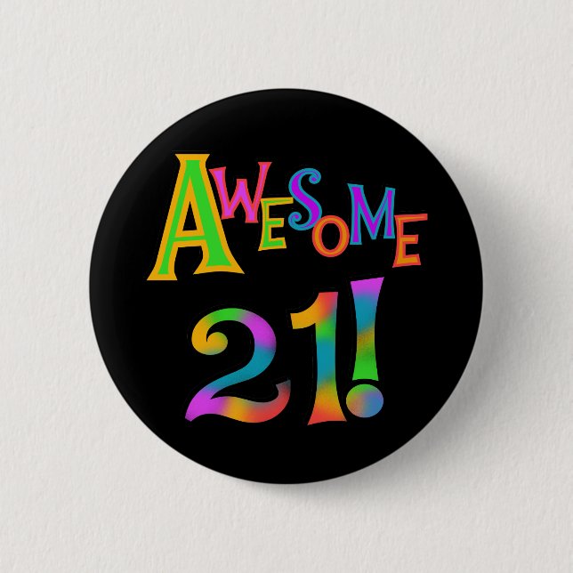 Phantastisch 21 T - Shirt und Geschenke zum Geburt Button (Vorderseite)