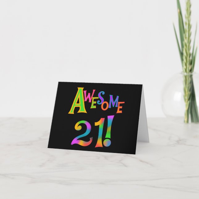Phantastisch 21 T - Shirt und Geschenke zum Geburt Karte (Vorderseite)