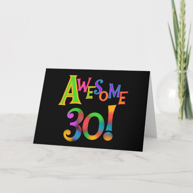 Phantastisch 30 T - Shirt und Geschenke zum Geburt Karte (Vorderseite)