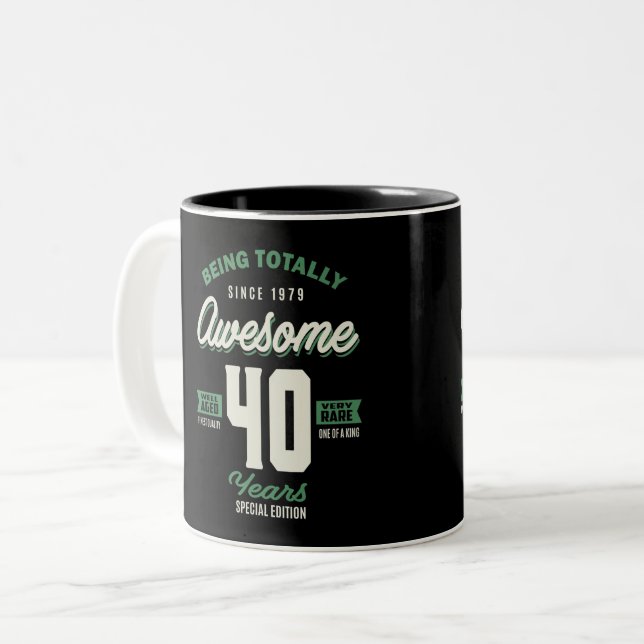 Phantastisch 40 Jahre Zweifarbige Tasse (Vorderseite Links)