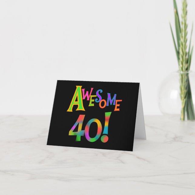 Phantastisch 40 T - Shirt und Geschenke zum Geburt Karte (Vorderseite)