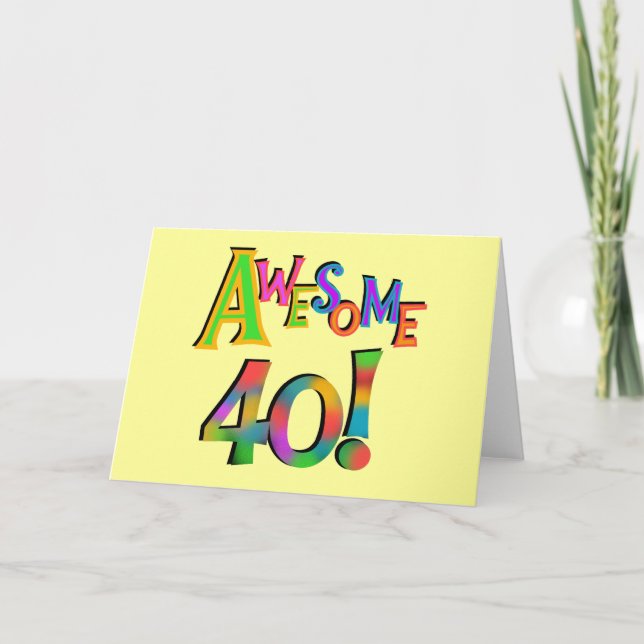Phantastisch 40 T - Shirt und Geschenke zum Geburt Karte (Vorderseite)
