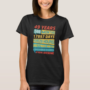 Phantastisch 49 Jahre alt Vintag 49. Geburtstag T-Shirt