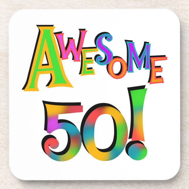 Phantastisch 50 T - Shirt und Geschenke zum Geburt Getränkeuntersetzer (Vorderseite)