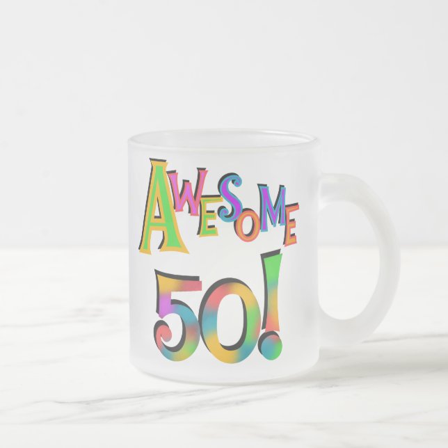 Phantastisch 50 T - Shirt und Geschenke zum Geburt Mattglastasse (Rechts)