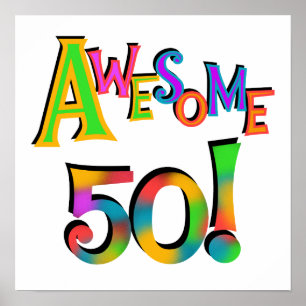 Phantastisch 50 T - Shirt und Geschenke zum Geburt Poster