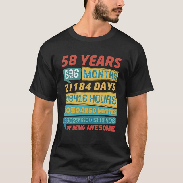 Phantastisch 58 Jahre alte limitierte Edition Vint T-Shirt (Vorderseite)