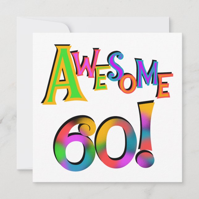 Phantastisch 60 T - Shirt und Geschenke zum Geburt Karte (Vorderseite)