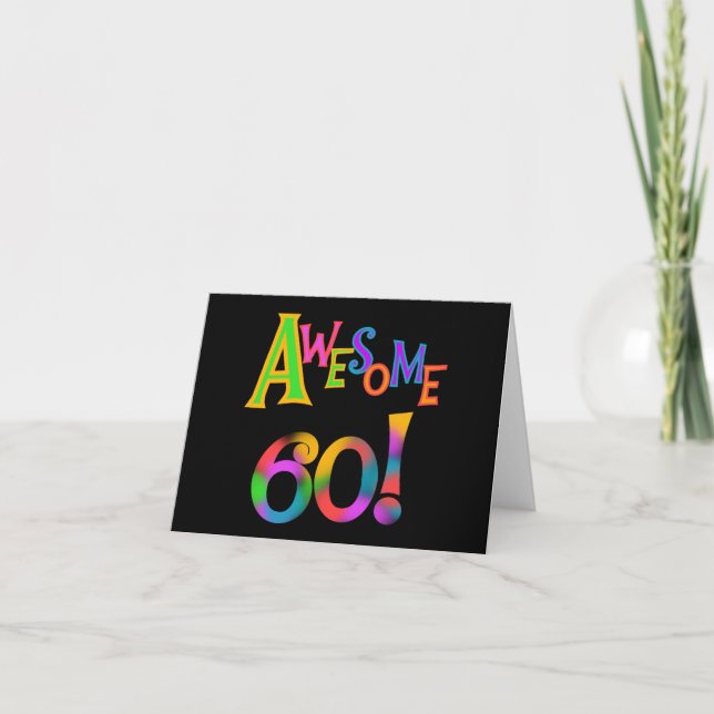 Phantastisch 60 T - Shirt und Geschenke zum Geburt Karte (Vorderseite)