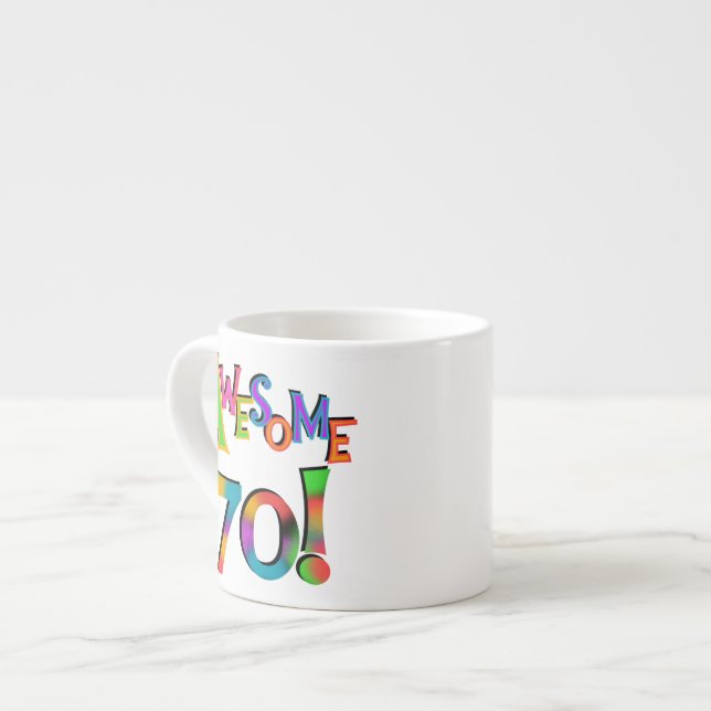 Phantastisch 70 T - Shirt und Geschenke zum Geburt Espressotasse (Vorderseite Links)