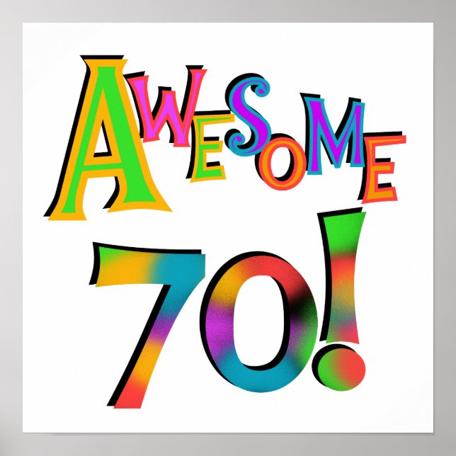 Phantastisch 70 T - Shirt und Geschenke zum Geburt Poster (Vorne)