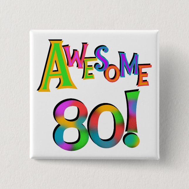 Phantastisch 80 T - Shirt und Geschenke zum Geburt Button (Vorderseite)