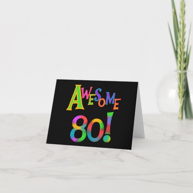 Phantastisch 80 T - Shirt und Geschenke zum Geburt Karte (Vorderseite)