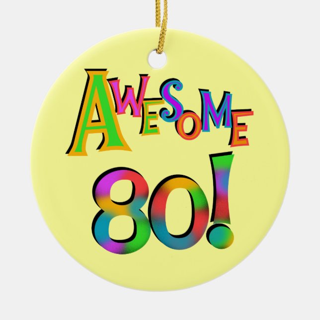 Phantastisch 80 T - Shirt und Geschenke zum Geburt Keramikornament (Vorne)